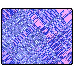 Root Humanity Barcode Purple Pink And Galuboi Fleece Blanket (medium) 