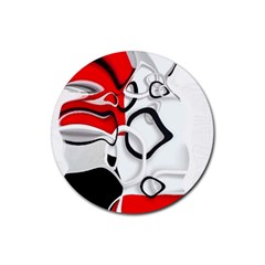 Modern Art Rubber Coaster (round) 