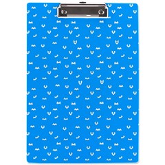 Halloween White Bars At Sky Blue Color A4 Clipboard
