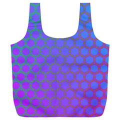 Hex Circle Points Vaporwave One Full Print Recycle Bag (xxxl)