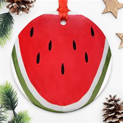 Watermelon Pillow Fluffy Ornament (round)
