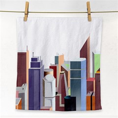 City-urban-buildings-skyscraper Face Towel