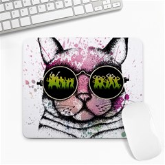 Black-cat-head Large Mousepads