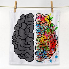 Brain Mind Psychology Idea Hearts Face Towel