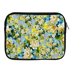 Background-flower White Apple Ipad 2/3/4 Zipper Cases