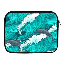 Sea Waves Seamless Pattern Apple Ipad 2/3/4 Zipper Cases