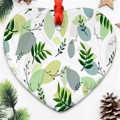 Leaves Heart Ornament (two Sides)
