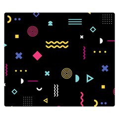 Geometric Art Colorful Shape Double Sided Flano Blanket (small) 