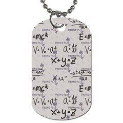 Pattern Wallpaper Math Formula Albert Einstein Dog Tag (one Side)