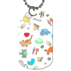 Children Pattern Cute Pattern Dog Tag (one Side)