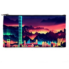 Cityscape Building Painting 3d City Illustration Pencil Case