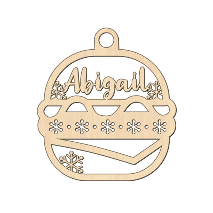 Personalized Burger Wood Ornament