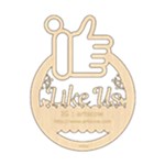  Personalized Like Us Social Media Wood Ornament Front