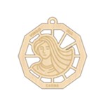 Personalized Zodiac Symbols Virgo Wood Ornament Front