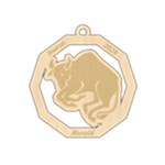 Personalized Zodiac Facts Taurus Wood Ornament Front