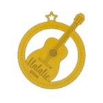 Personalized Musical Guitar Wood Ornament Front