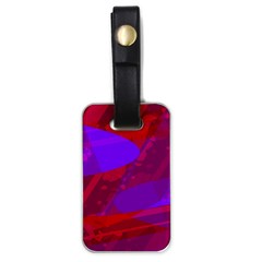 Background Pattern Purple Texture Design Wallpaper Luggage Tag (one Side)