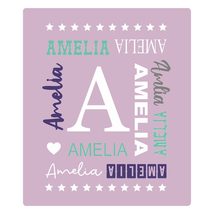  Personalized Name Two Sides Premium Plush Fleece Blanket (Kids Size)