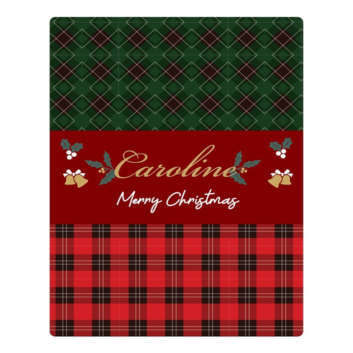 Personalized Christmas Blanket Two Sides Premium Plush Fleece Blanket (Large)