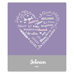 Personalized Family Name Love Heart Two Sides Premium Plush Fleece Blanket (Kids Size) 50 x40  Blanket Front