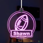 Personalized Sport Theme Football LED Acrylic Ornament Front