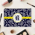 PERSONALIZED PAISLEY NAME 1 COSMETIC BAG Cosmetic Bag (Large) Front