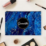 PERSONALIZED MARBLE NAME 1 COSMETIC BAG Cosmetic Bag (Large) Front
