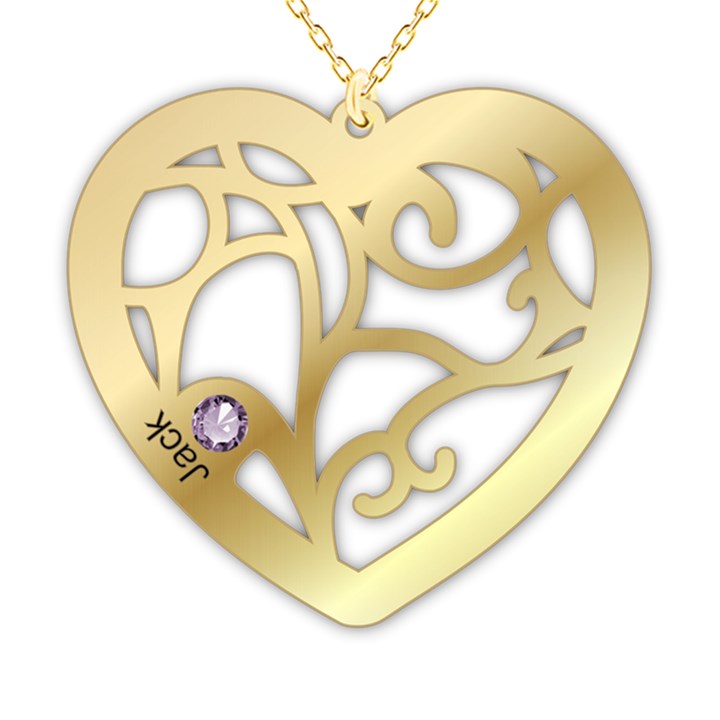 Personalized Heart 925 Sterling Silver Name Pendant Necklace