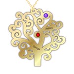 Personalized Couple Love Tree Name 925 Sterling Silver Name Pendant Necklace Front