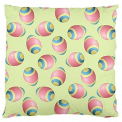 Colorful Easter Eggs Pattern Green Large Cushion Case (one Side)