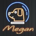 Personalized Space Dog Name Neon Signs and Lights Front