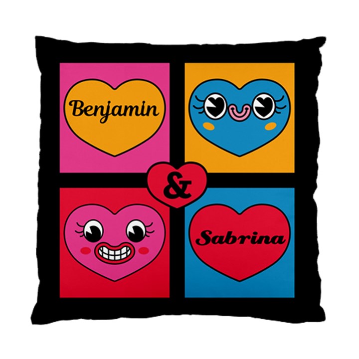 Personlized Smiling Heart Face Cushion Standard Cushion Case (One Side)