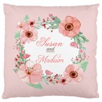 Personalized Floral 1 Large Cushion Case (One Side) Front