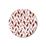 Fashion Couple Rubber Coaster (Round) Front