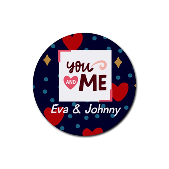 Love Type Rubber Coaster (Round)