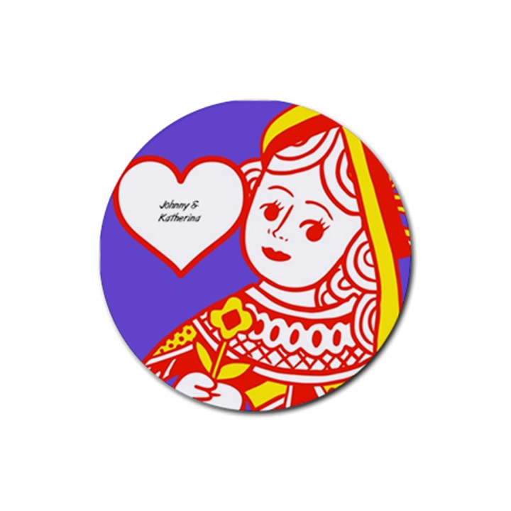 Poker Graphic Rubber Coaster (Round)