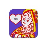 Poker Graphic Rubber Coaster (Square) Front