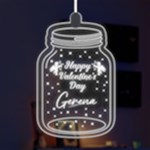 Personalized Name Snow Globe Love LED Acrylic Ornament Front