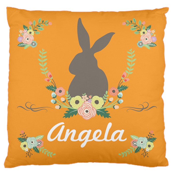 Personalized Easter Rabbit Name Large Cushion Case (One Side)