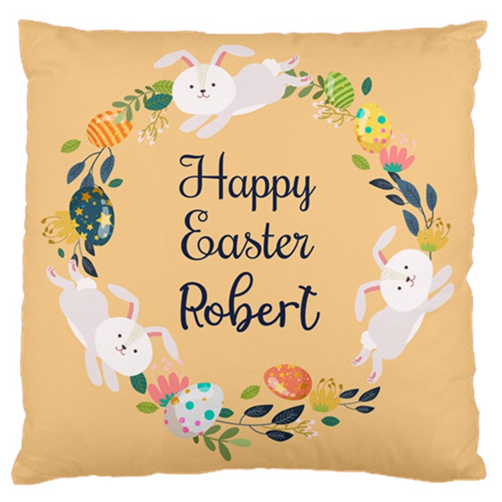 Personalized Easter Rabbit Name Large Cushion Case (One Side)