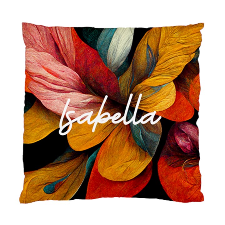 Personalized Spring Floral Name Standard Cushion Case (One Side)