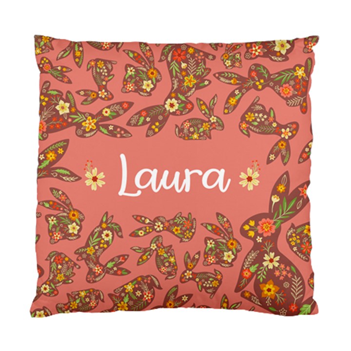 Personalized Spring Easter Rabbit Name Standard Cushion Case (One Side)