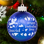  Personalized Valentines Day Name LED Glass Sphere Ornament Back