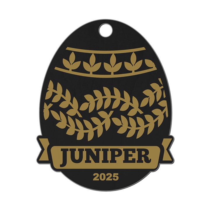 Personalized Name Easter Egg Pattern 13 Wood Ornament