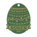 Personalized Name Easter Egg Pattern 17 Wood Ornament Front