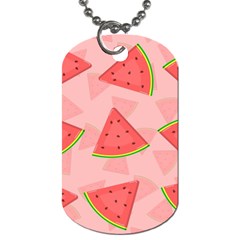 Background Watermelon Pattern Fruit Food Sweet Dog Tag (one Side)
