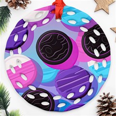 Cookies Chocolate Cookies Sweets Snacks Baked Goods Ornament (round Filigree)