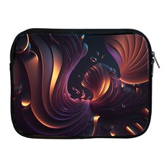 Ai Generated Swirls Space Design Fractal Light 3d Art Pattern Apple Ipad 2/3/4 Zipper Cases