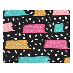 Arts Pattern Design Wallpaper Background Print Premium Plush Fleece Blanket (large)
