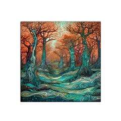 Ai Generated Tree Forest Mystical Forest Nature Satin Bandana Scarf 22  X 22 